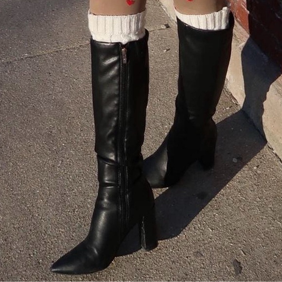 Marc Fisher Black Knee High Boots - Picture 2 of 4
